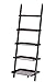 Espresso Finish 5 Tier Bookcase Shelf Ladder Leaning - 72