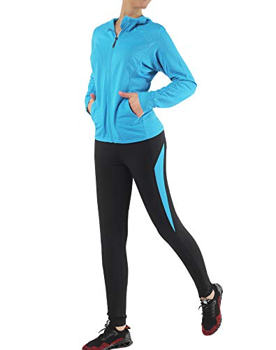 Activewear Sets for Women-Track Leggings Pants Hoodie Jackets 2 Piece Set Tracksuits Yoga Outfit Jogging Workout Set Gymwear