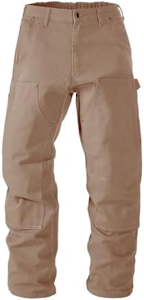 イッコウFIVE BROTHER Double Knee w38 L34 FiveBrother Men's Stone Washed Double Front Logger Dungaree