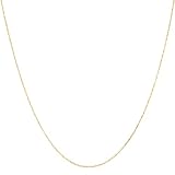 Kooljewelry Solid 14k Yellow, White Rose Gold 0.8mm Rope Chain (14, 16, 18, 20, 22, 24 30 inch)