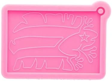 Mixed Media - Super Shiny Puerto Rico Jord Flag Mold for Resin Casting Epoxy Resin Craft Silicone Molds Polymer Clay Key Ring Pendant Mould Tool DIY Jewelry Making Silicone Molds