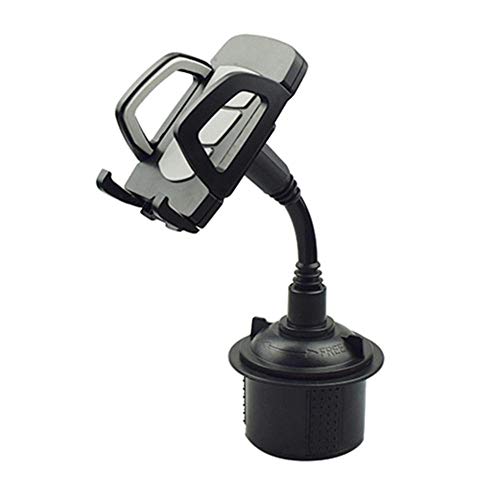 Herva Phone Cup Holder Mount Universal Adjustable Gooseneck Cup Holder Cradle Car Mount Fits for Cell Phone, Smartphones and Android