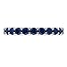 Metal Factory 3.50MM Sterling Silver 925 Blue CZ Eternity Engagement Wedding Band Ring