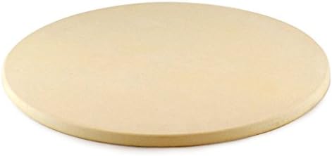 Ceramic Grill Store 17.5" Round Ceramic Pizza Stone for XL Big Green Egg, Kamado Joe Big Joe, Pit Boss 24 and other Outdoor Ceramic Grills and Ovens.