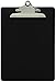 Trade Quest Plastic Clipboard Opaque Color Letter Size Standard Clip (Pack of 6) (Black)