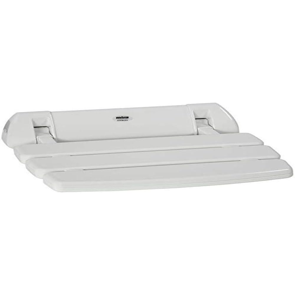 Mira Showers Shower seat Wall Mounted folding Shower seat Shower Accessory White 2.1536.128 — image 1