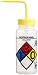 SP Bel-Art Right-to-Know Safety-Vented/Labeled 4-Color Isopropanol Wide-Mouth Wash Bottles; 500ml (16oz), Polyethylene w/Yellow Polypropylene Cap (Pack of 4) (F11816-0008)