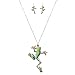Wonderent Colorful Tropical Frog Fashion Pendant Necklace/w Earrings
