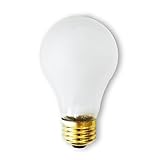 Bulbrite 60A/RS-2PK 60 Watt Incandescent A19 Rough Service Bulb, Frost, 2 Pack
