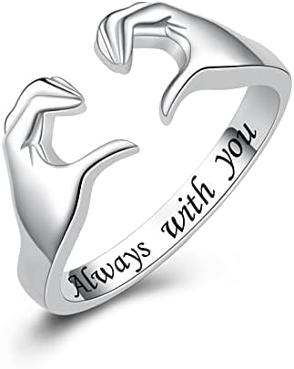 Amazon.com: Dorunmo Hug Ring 925 Sterling Silver Rings Gold Plated