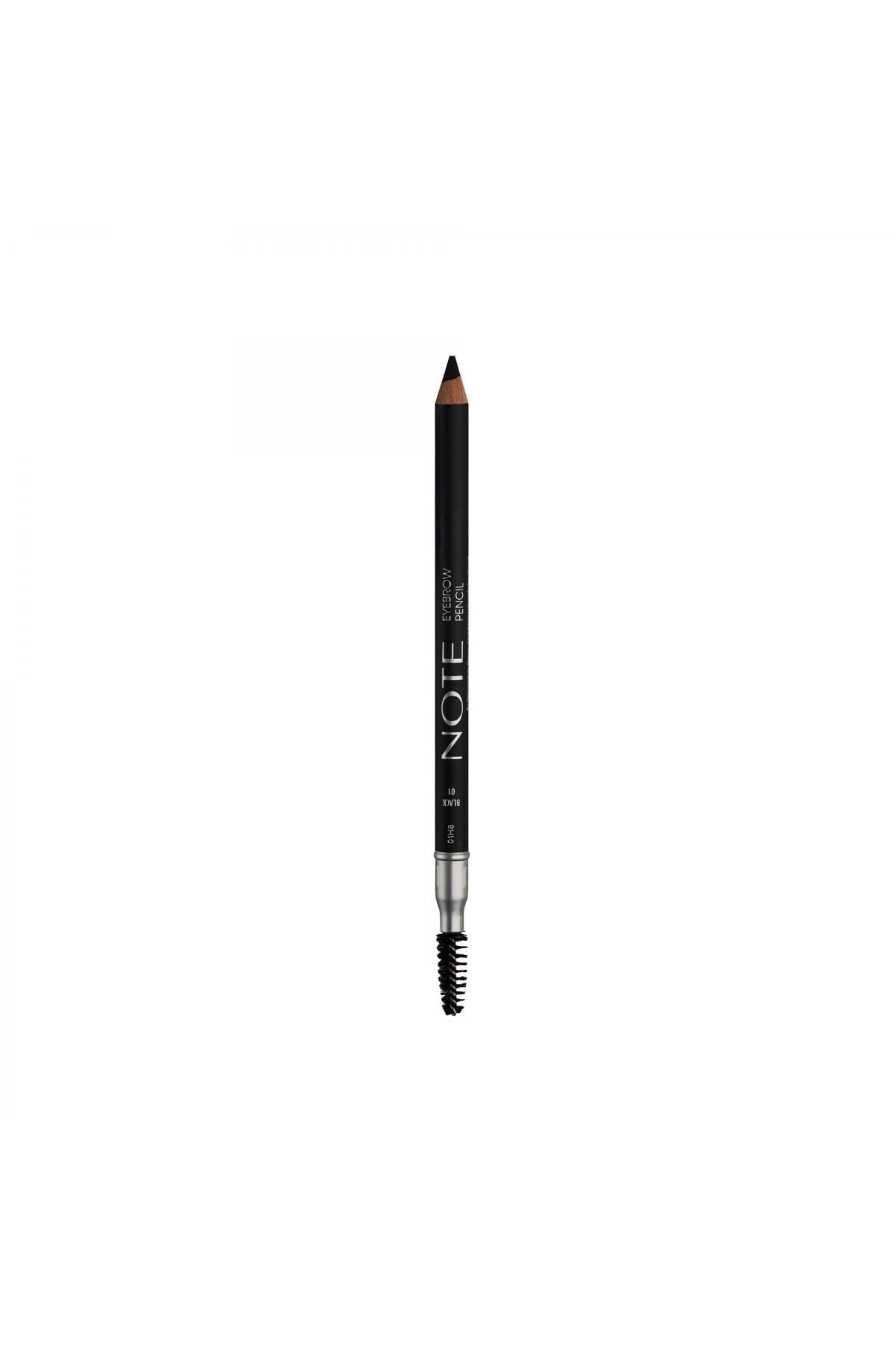 NOTE Cosmetics Eyebrow Double Sided Pencil 01 Black - Waterproof & Long Lasting 1.1 gr