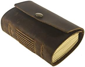 UNIQUE HM&amp;LN Genuine Leather Journal Handmade Notebook Vintage Traveler’s Notebook Personalized Gift for Men Women Mini