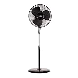 BLACK + DECKER BFSR18B 18 Inches Stand Fan with Remote, Black