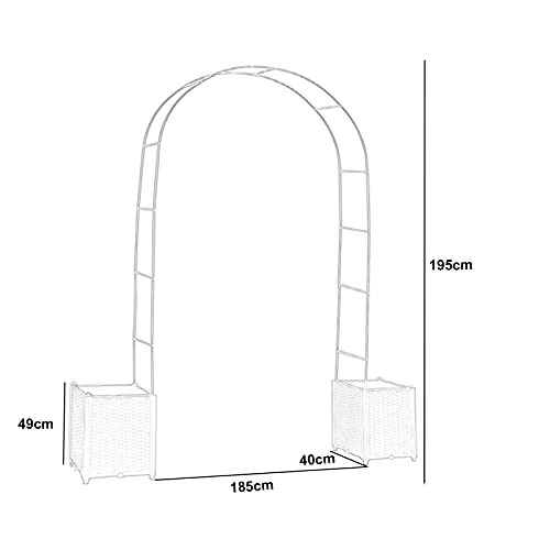 SXNYC Rosenbogen, Rosenbogen aus Metall, Rosenbogen Holz, Rosenbogen Verzinkt, Torbogen Metall, Wetterfest – Bild 3