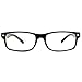 RETRO Nerd Thin Men Women Rectangular Frame Clear Lens Eye Glasses BLACK