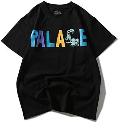 Wupi Palace Street Skateboard Fashion Trend Muscle Letter Print Triangle Short Sleeve T-Shirt for Men/Women