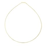 1mm thick 14k gold plated solid sterling silver 925 Italian Omega chain necklace spring ring clasp - inch 12
