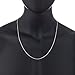 2mm .925 Sterling Silver Squared Venetian Box Link Choker Chain Necklace, 18