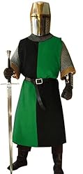 SUNLEXA Handmade Medieval Knight Tunic Halloween