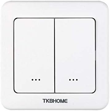 TKB TZ35-D Wall Dimmer Switch with Double Paddle, Rounded Corners, White