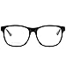 Gucci GG 0004OA 002 Asian Fit Black Plastic Square Eyeglasses 55mm