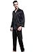 Lonxu Pajamas Set Mens Silk Satin Pajamas Long Sleeve Loungewear Two-Piece Sleepwear Button-Down Pj Set S-XXXXL