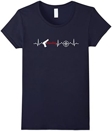 Women's Shooting Shirt - Shooting Heartbeat Shirt Small Navy