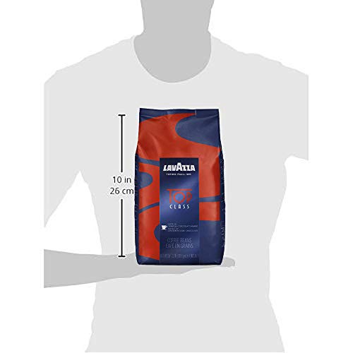 LAVAZZA TOP CLASS WHOLE BEAN COFFEE BLEND, MEDIUM ESPRESSO ROAST BAG, 2.2 POUND (PACK OF 1), AUTHENTIC ITALIAN, BLENDED AND ROASTED IN ITALY, FULL BODIED WITH SMOOTH AND BALANCED FLAVOR