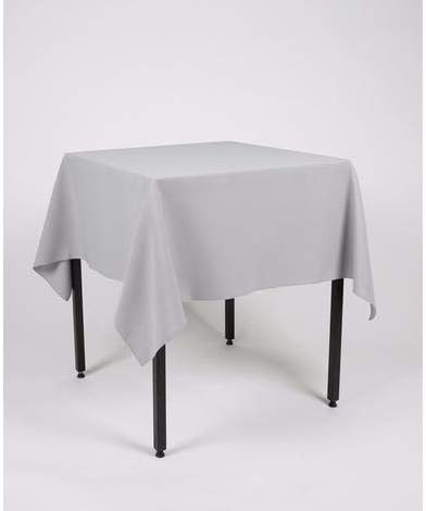 Hope Textiles Silver 48" x 48" (121cm) Small Square Fabric TABLECLOTH/TABLE CLOTH (Polyester, not cotton)