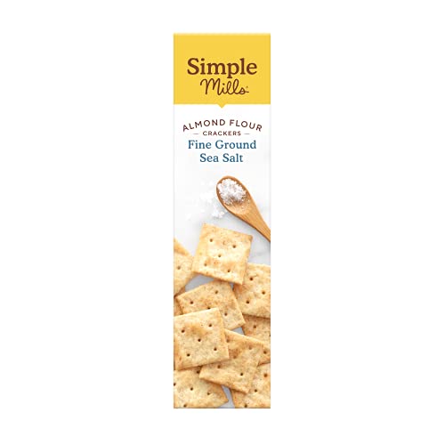 SIMPLE MILLS ALMOND FLOUR CRACKERS, FINE GROUND SEA SALT, 4.25 OZ