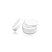 Houseables White Jar Container, 4 Oz, 120 ML Gram Capacity, Plastic, BPA Free, Double Wall w/Removable Inner Liners & Dome Lids for Cosmetic Samples, Cream, Lotion