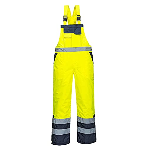 Portwest Peto Bicolor Contrast, Con Forro, Tamaño: XS, Color: Amarillo, S489YERXS