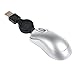 EEEKit 2 Pack Mini Retractable Cable USB Optical Mouse, White, Unisex