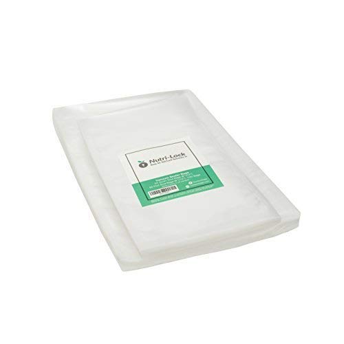 Nutri-Lock Vacuum Sealer Bags. (100 Bags) 50 Quart and 50 Pint Bags. Commercial Grade Food Sealer Bags. Works with FoodSaver. Perfect for Sous Vide.