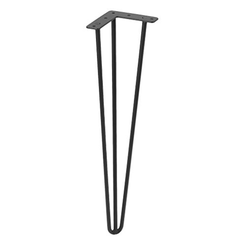 DIY Hairpin Legs, 3 Rods Table Legs, Set for 4 Metal Hairpin Table Legs, 22"/24"/28"/30"/34" Inch for Coffee Tables, Modern Desks & Night Stands (24 Inch)