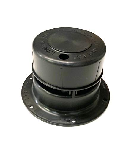 Autmotive Authority Plastic Attic/Plumbing Vent Cover 1-1/2" Pipe Diameter RV Trailer (Black)