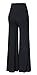 Darshion Woman Casual Office Wear Comfy Chic Palazzo Lounge Pant (XXXL, Black)