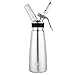 Stainless Steel Whipped Cream Dispenser by SWEETNIK – Professional 500ml Cream Whipper , Large Siphon with 3 Various Nozzles, Cleaning Brush, e-Recipes