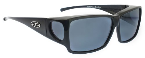 Fitovers Orion Large Polarized Over Sunglasses ; Midnite-Oil & Polarvue Gray
