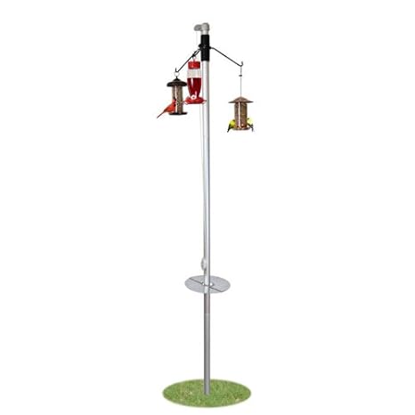 The Feedsavr Bird Feeder Pole With Pulley Amazon In Home Kitchen