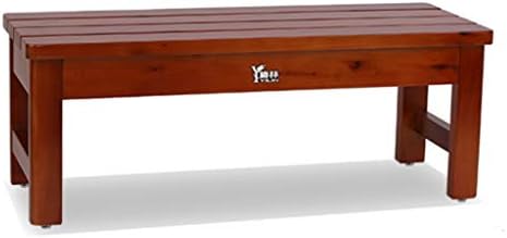 LZ 80cmx30cmx30cm Solid Wood Shoe Bench For Entryway Cypress Small Step Stool Children's Footrest, Rustic Accents Wooden Dining Bench, Silicon Non-Slip Bottom (Color : Brown)