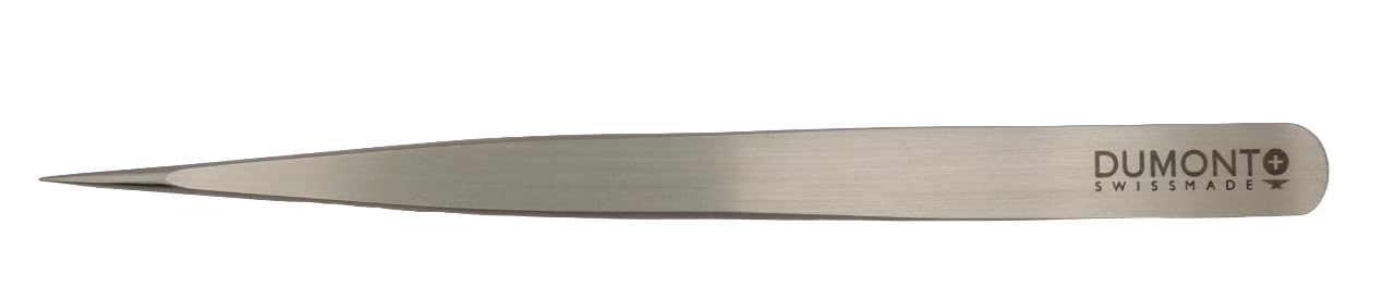 Dumont Precision Tweezers - Shape S5 - Length 130 mm - 100% Antimagnetic, Choice of Material, Bronze or Nickel (Nickel)