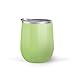 Maars Bev Stainless Steel Stemless Wine Glass Tumbler with Lid, Vacuum Insulated 12 oz Cup | Spill Proof, Travel Friendly, Fun Cocktail Drinkware - Matcha Green