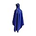 Long Rain Poncho, Duty Reusable Raincoat for Men Women with Hood, One Size Fits All(Navy)