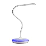 CO-Z Battery Operated Rechargeable LED Desk Lamp, Eye-care Reading Light for Students, Dimmable Wireless Computer Task/Table Lamp with 3 Adjustable Brightness Levels, Rechargeable 1800mAh Battery