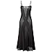 Modes Womens Plus Size Sheer Mesh Lingerie Nightwear Black Babydoll Long Gown L158