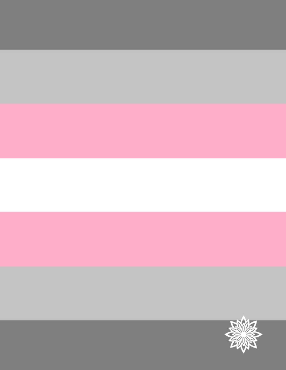 Demigirl LGBTQIA+ Pride Flag Large Notebook