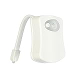 ZSTBT Toilet Nightlight Colorful Human Body Auto Motion Sensor Activated toilet night light lamp 8-Color Changes for Home Toilet Bathroom Use