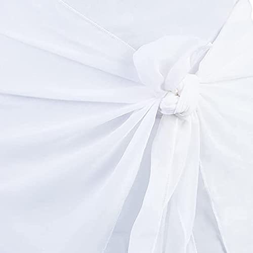 Sorandy 2 Pieces Women's Short Sarongs Swimsuit Coverups, Beach Wrap Sheer Bikini Wraps Short Skirt Chiffon Scarf for Swimwear Vacation, Universal Size, White and Black