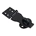 A29 [Set of 4] 4 Inch Heavy Duty Cast Iron Door Hasp Latch, Black Powder Coat Finish, Traditional Style